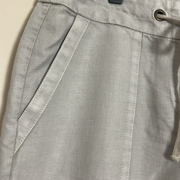 J. Crew Beige Linen Favorite Pant Size 2 Wide Leg Lagenlook Coastal Preppy Beach - Picture 5 of 16